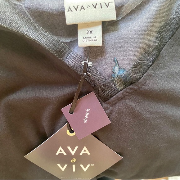 Black Floral Print Back Top - Picture 8 of 8